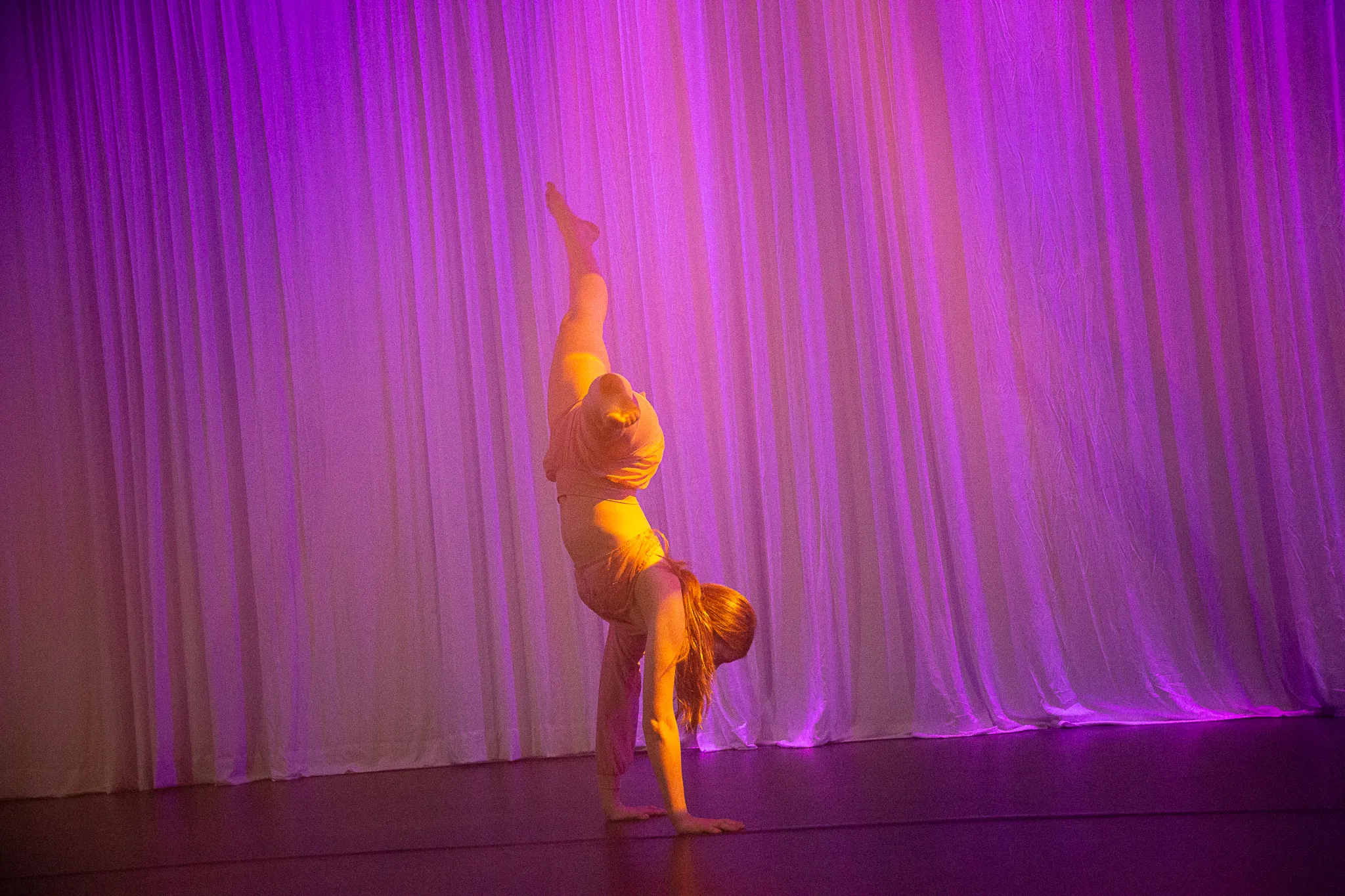 A dancer in their natural habitat.