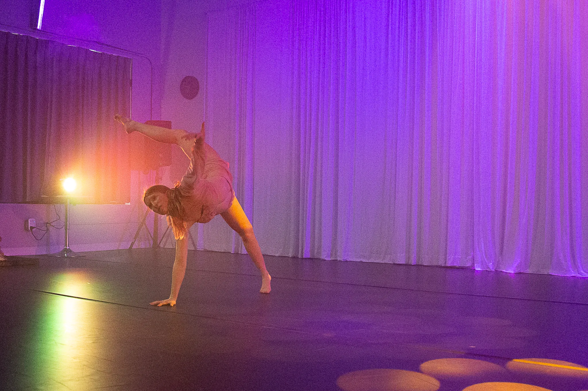 A dancer in their natural habitat.
