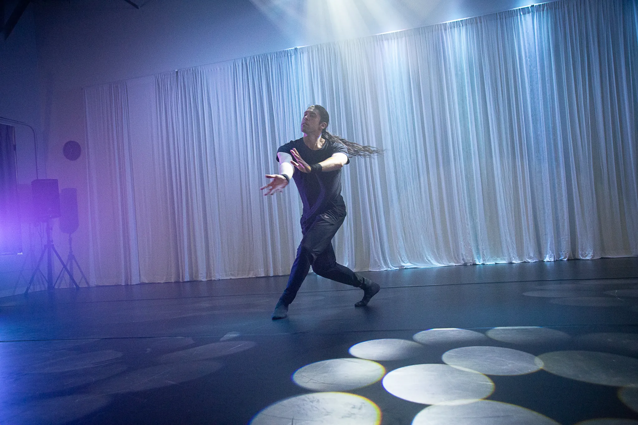 A dancer in their natural habitat.